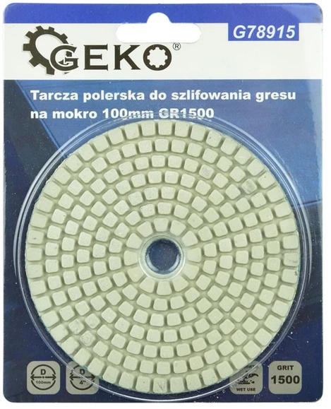 Geko Poliravimo diskas šlapiam akmens masės šlifavimui 100 mm GR1500 (5/25/250)