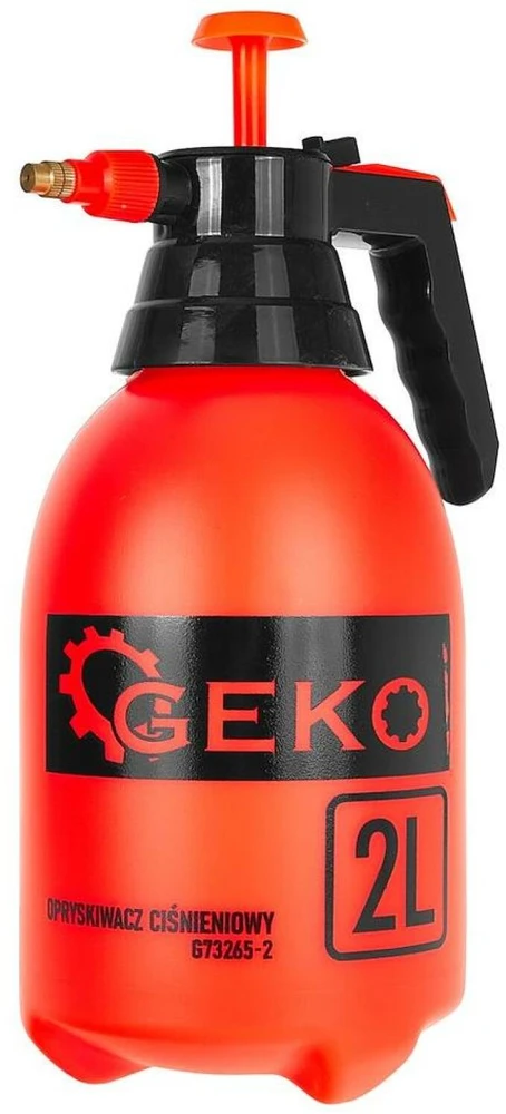 Geko Purkštuvas 2L G73265-2, 2L, polietilenas, oranžinis, rankinis siurblys, su nuolatinio purškimo užraktu