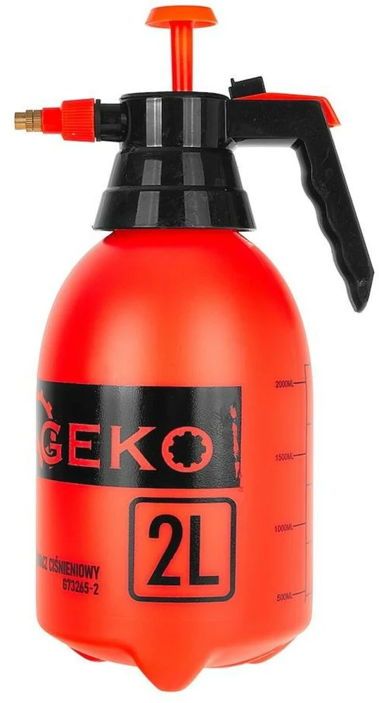 Geko Purkštuvas 2L G73265-2, 2L, polietilenas, oranžinis, rankinis siurblys, su nuolatinio purškimo užraktu