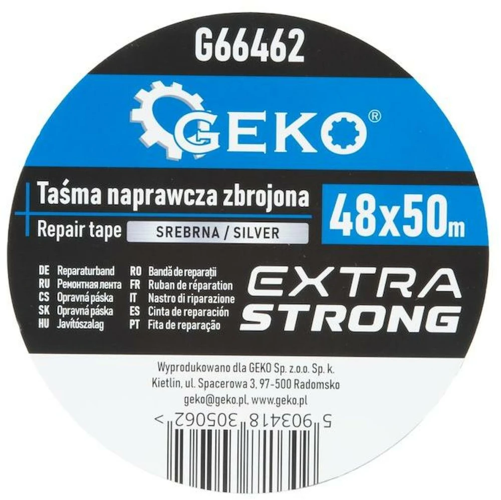 Geko Sustiprinta remonto juosta 48 mm x 50 m – sidabrinė (36)