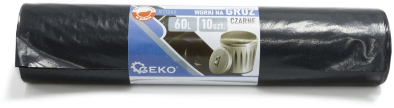 Geko Worki na śmieci GRUZ 60L (rolka 10vnt) - juoda (12)