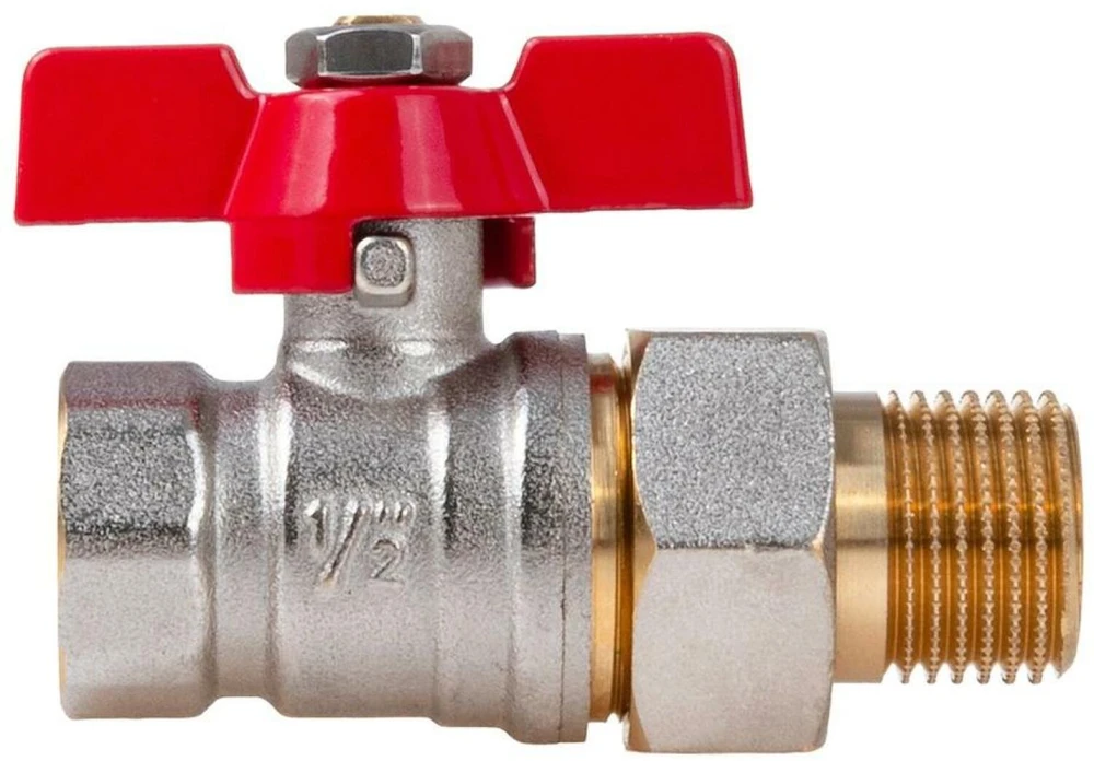 Geko Rutulinis vožtuvas 1/2'' DN15 peteliškė droselis jungtis G70223