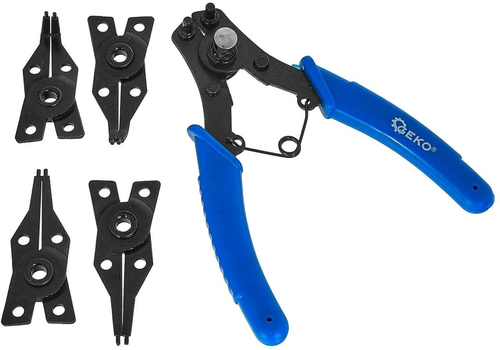 Geko Seegerio segtukų replės su keturiais keičiamais antgaliais 160mm (12/60)