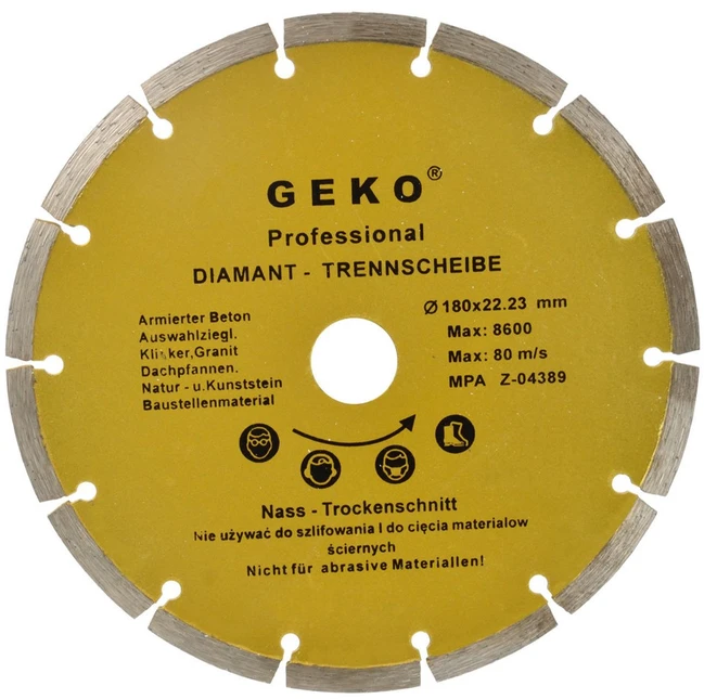 Geko Tarcza diam.180mm segment.GEKO PROFI(50)