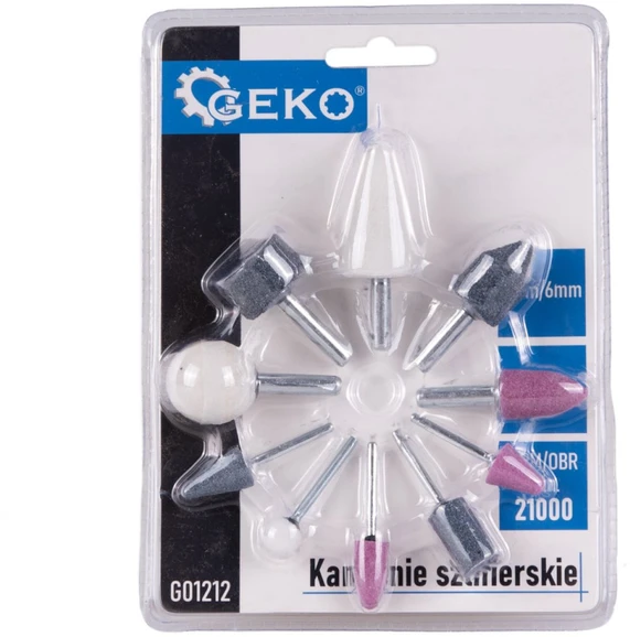 Geko Šlifavimo akmenys 3mm/6mm 10 vnt. (20/80)