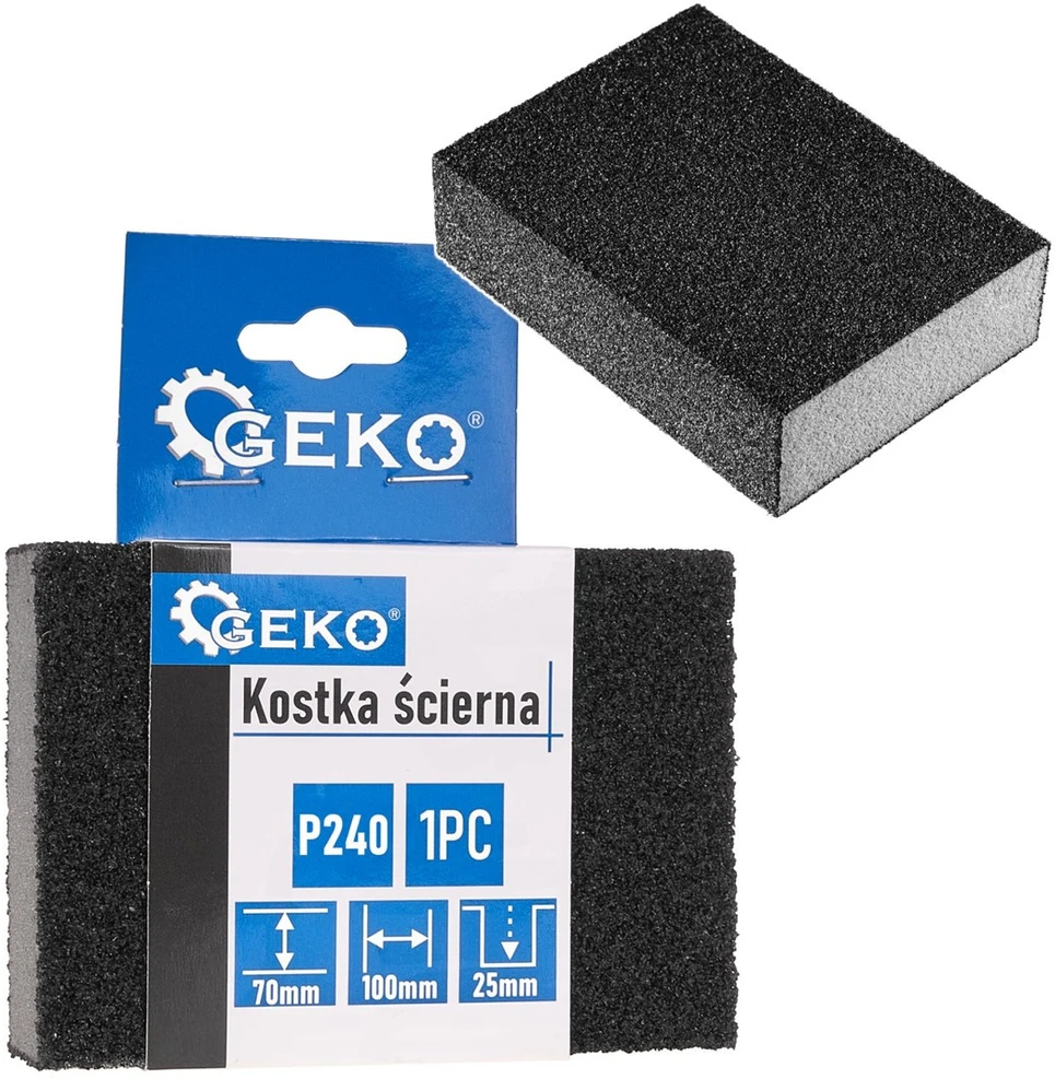 Geko Šlifavimo kaladėlė 70x100x25mm P240 (10/250)