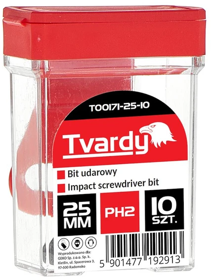 Tvardy Smūginis antgalis PH2 25 mm S2 – dėžutė (10/120)