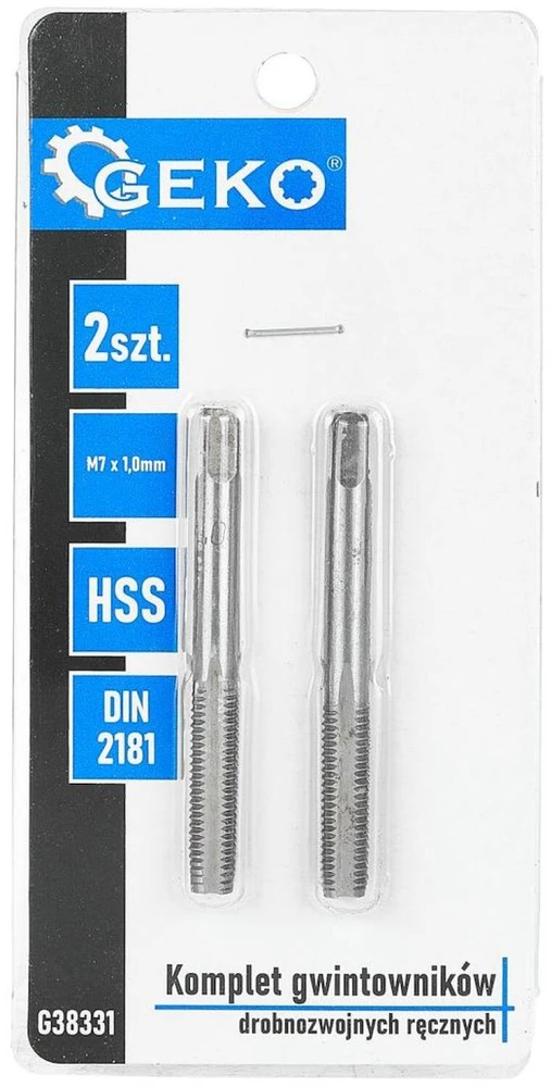 Geko rankiniai smulkaus sriegio sriegtukai M7 x 1,0mm 2 vnt. (100/200)