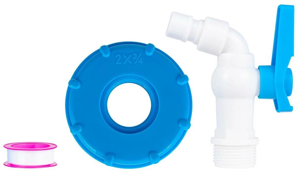 Geko Rinkinys – IBC veržlė S60x6 + čiaupas 3/4'' – čiaupas (125)