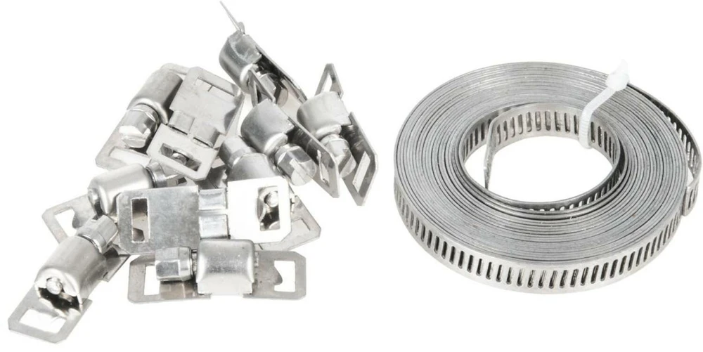 Geko Sliekinės pavaros spaustukas 8,0 mm x 3 m + 10 spaustukų (100)