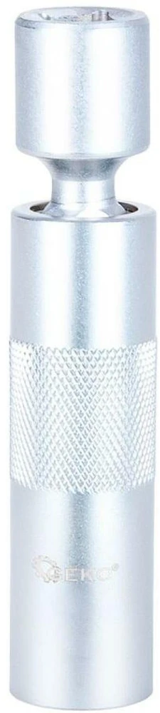 Geko Plonasienė veržliaraktinė galvutė su šarnyru žvakėms 14 mm 3/8'' CrV (100)