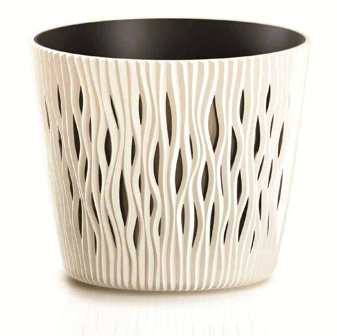 Prosperplast Gėlių vazonas Sandy Round 16x19cm, geltonas