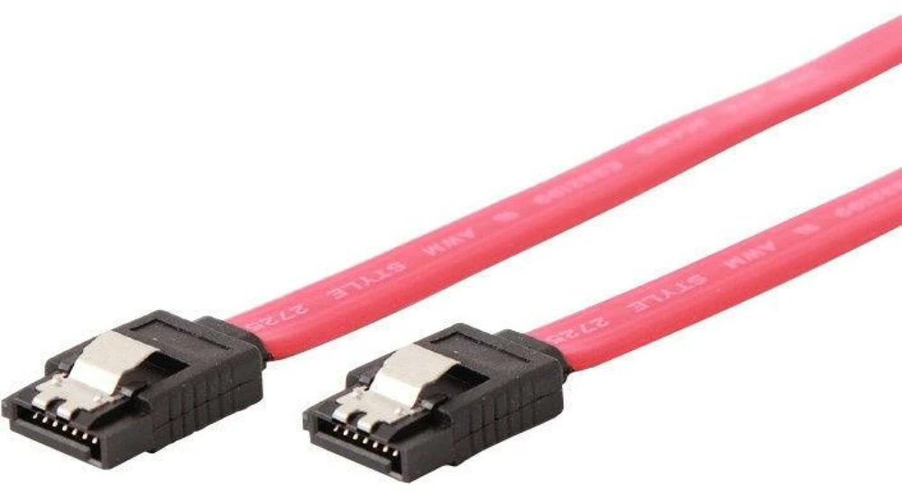 GEMBIRD CC-SATAM-DATA-0.1M Serial ATA III 10cm Data Cable metal clips red