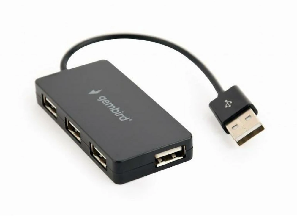 GEMBIRD USB 2.0 4 prievadų šakotuvas juodas