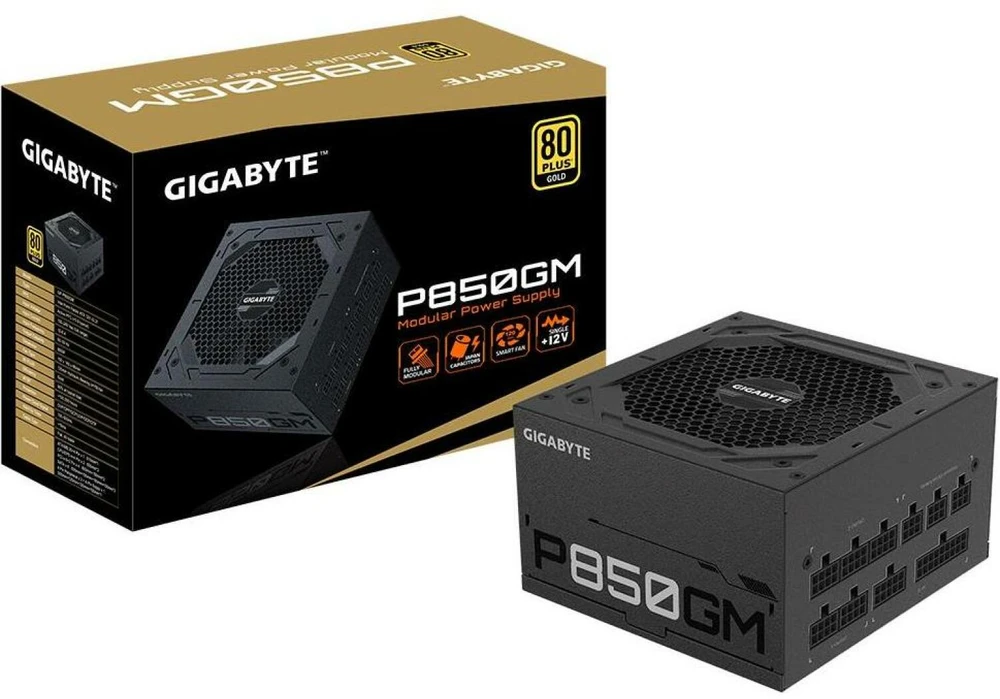 Gigabyte | Maitinimo blokas | GP-P850GM | 850 W | 80 PLUS Gold