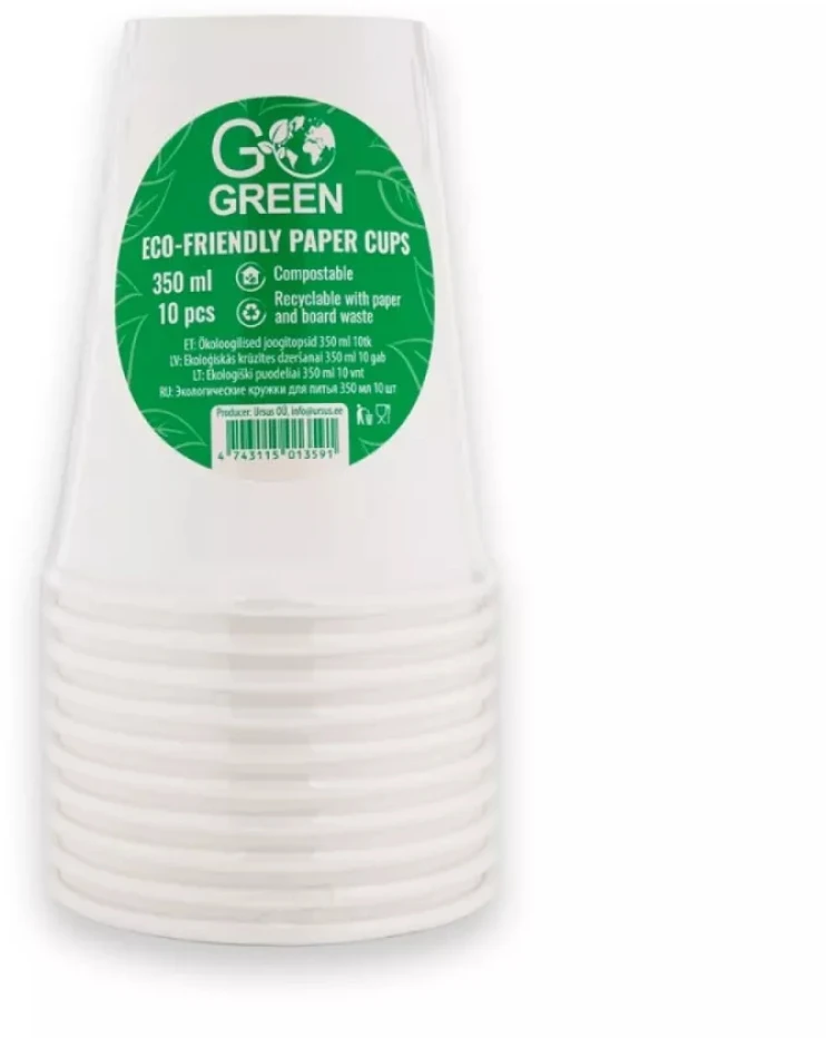 Bayer Design Gogreen Akiniai ekologiški Go Žalias 350ml 10 vnt. baltas