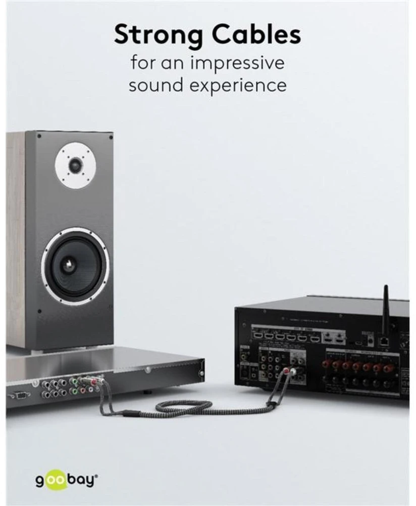 Goobay Gogobay Plus stereo kabelis, 5,0 m