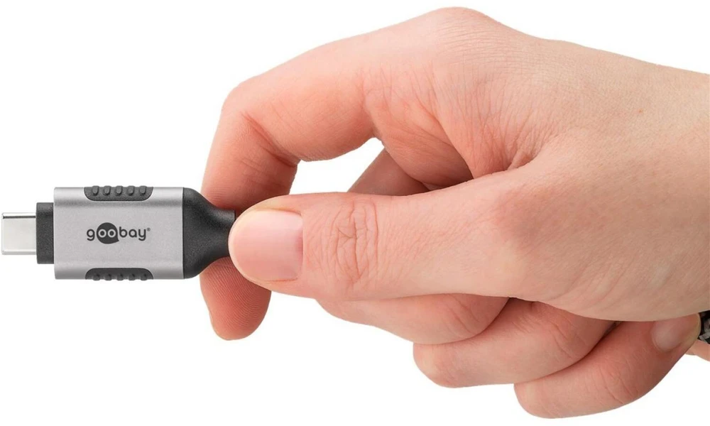 Goobay 74404, USB 3.1 A tipo, RJ45, 3 m, juodas, sidabrinis