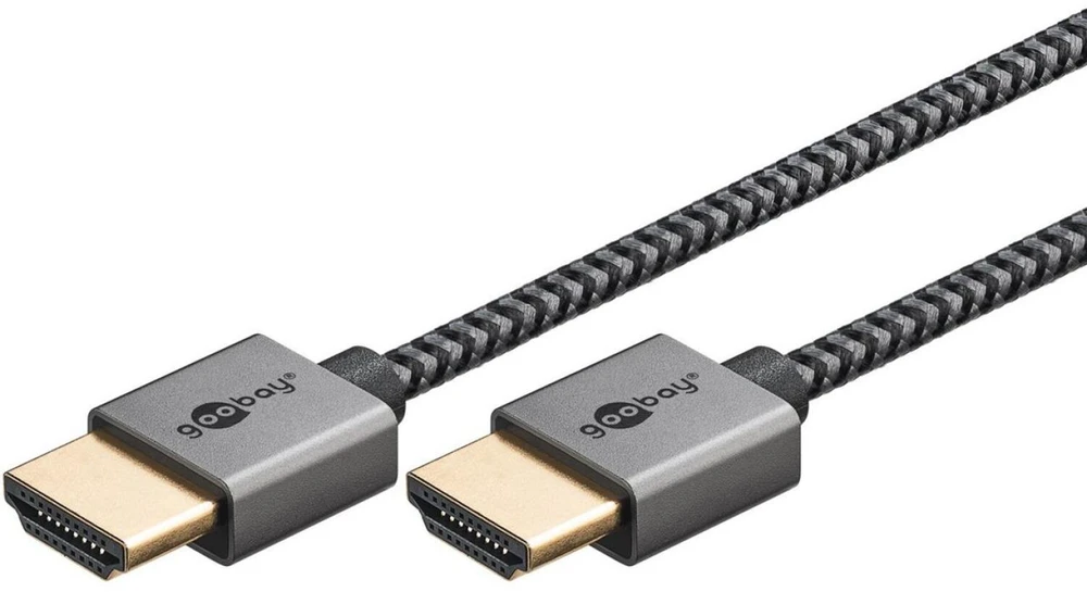Goobay Itin didelės spartos plonas HDMI kabelis - kabelio ilgis 2 m