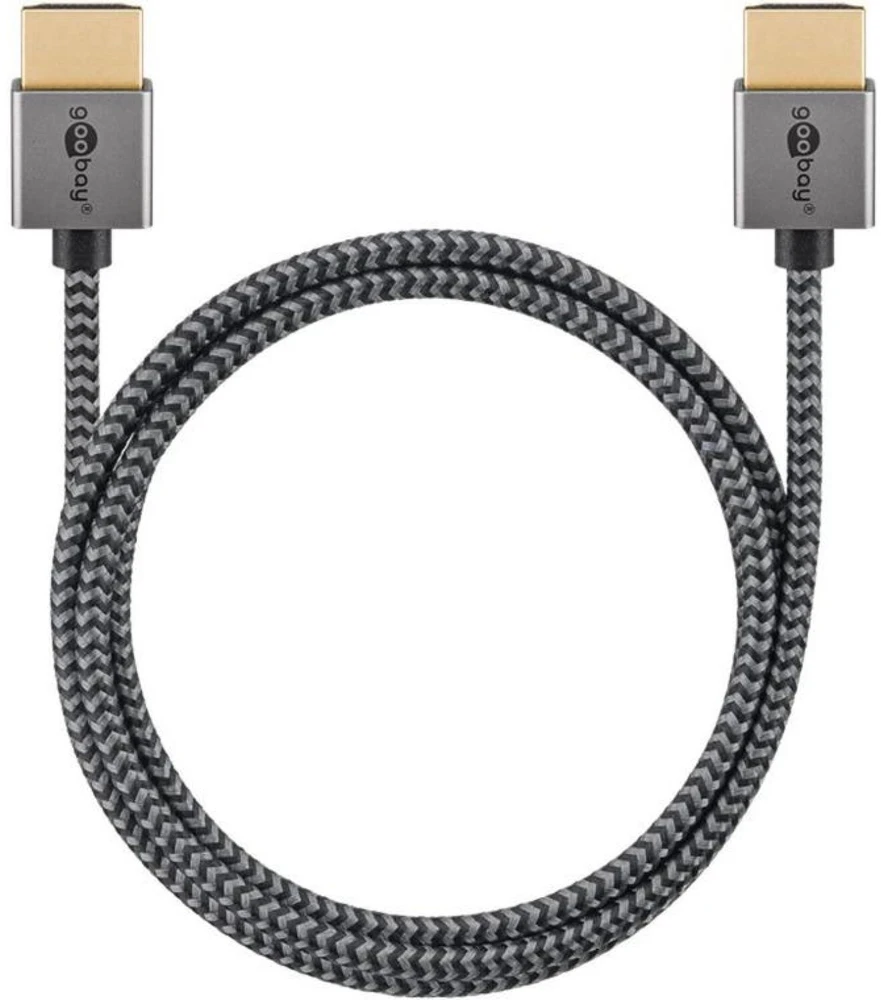 Goobay Itin didelės spartos plonas HDMI kabelis - kabelio ilgis 2 m