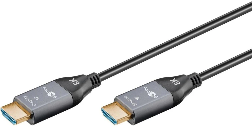 Goobay Optinis hibridinis itin didelės spartos HDMI™ kabelis su Ethernet (AOC)