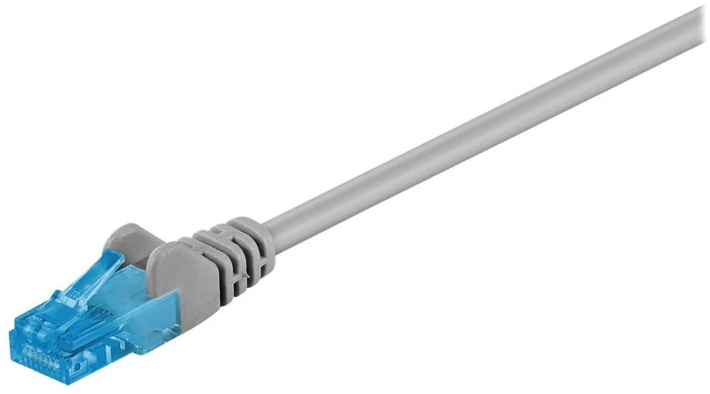 Goobay Patch kabelis | CAT 6A U/UTP | AWG 26/7 | Kabelio ilgis: 1 m | Pilkas