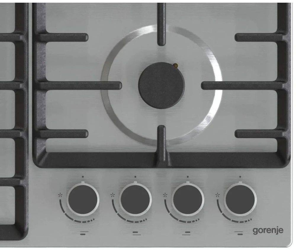 Kaitlentė Gorenje | Hob | G642ABX | Gas | Number of burners/cooking zones 4 | Rotary knobs | Nerūdijantis plienas