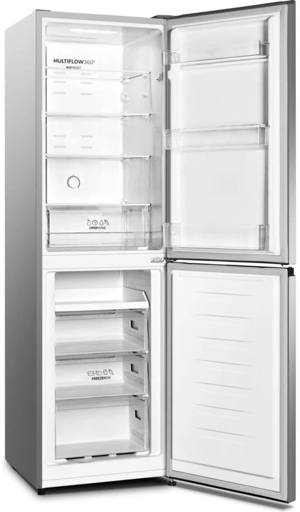 Gorenje NRK418DCS4 20011878 Šaldytuvas su šaldikliu, 256l, 184kWh per metus, D klasė, 36dB, NoFrost Plus, LED apšvietimas