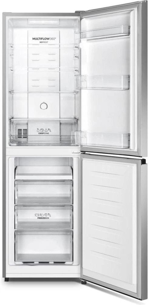 Gorenje NRK418DCS4 20011878 Šaldytuvas su šaldikliu, 256l, 184kWh per metus, D klasė, 36dB, NoFrost Plus, LED apšvietimas