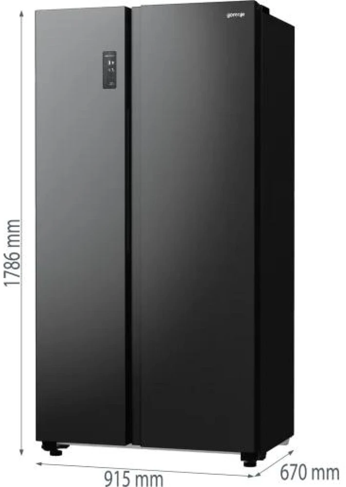 Gorenje NRR9185EABXLWD -Side By Side, musta
