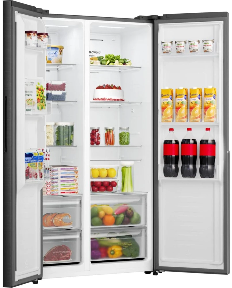 Skalbimo mašina Gorenje Šaldytuvas NRS917C41BX 20017844, 544l, 347l, 197l, 204kWh/metus, C, 37dB, 91.1cm, 178.6cm, 61.5cm, LED ekranas