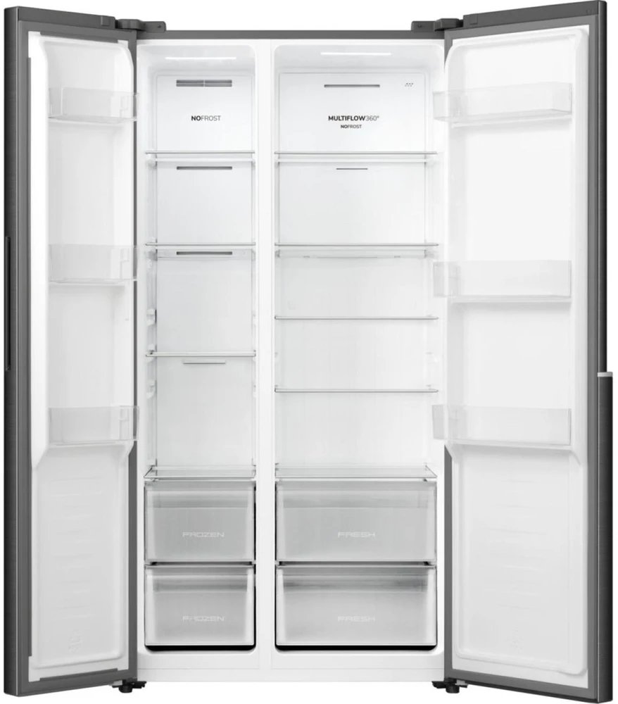 Skalbimo mašina Gorenje Šaldytuvas NRS917C41BX 20017844, 544l, 347l, 197l, 204kWh/metus, C, 37dB, 91.1cm, 178.6cm, 61.5cm, LED ekranas