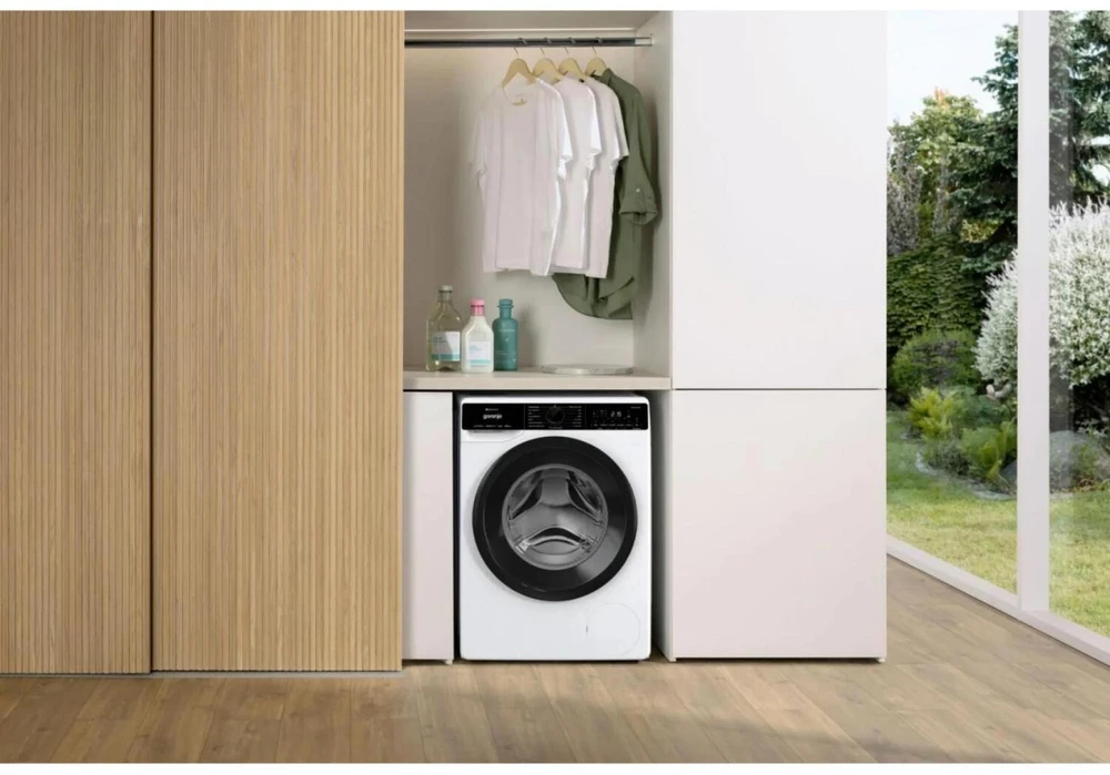 Gorenje skalbimo mašina WPNA94A1TS 744985, 9kg, 1400 aps/min, A, 60cm, WiFi, ConnectLife, balta/juoda
