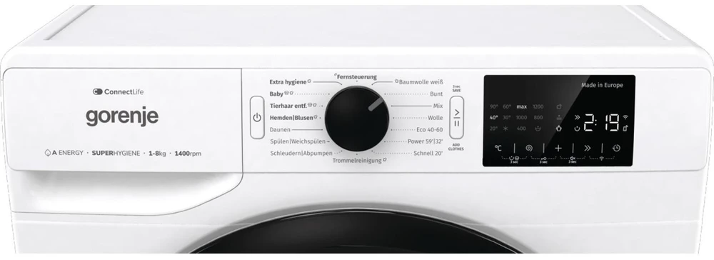 Skalbimo mašina Gorenje G400 WPNEI84A1TS Waschmaschine 8kg 1400 U/Min