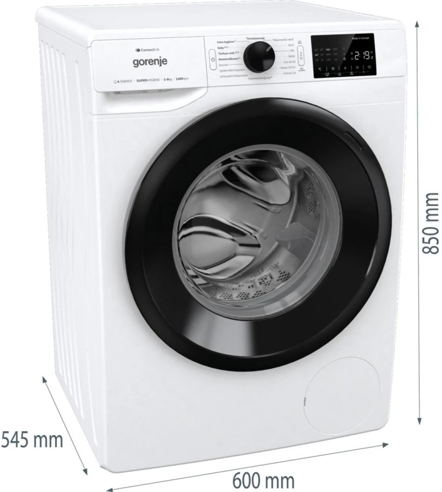 Skalbimo mašina Gorenje G400 WPNEI84A1TS Waschmaschine 8kg 1400 U/Min