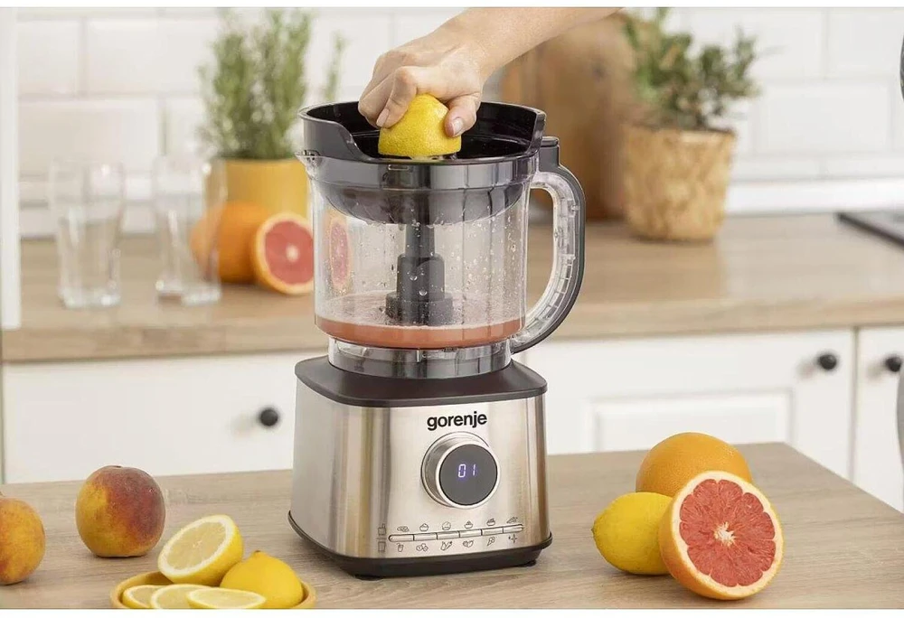 Gorenje Virtuvės kombainas SBR1500E 740226, 1500W, 2L, 1.75L, 10 greičių, LED, nerūdijantis plienas, pulso funkcija