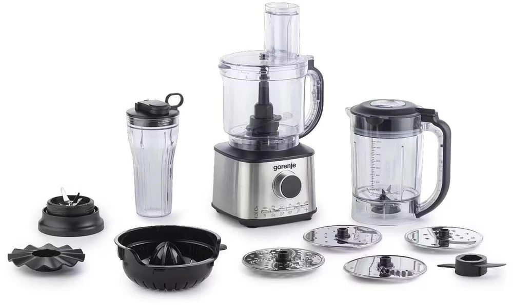 Gorenje Virtuvės kombainas SBR1500E 740226, 1500W, 2L, 1.75L, 10 greičių, LED, nerūdijantis plienas, pulso funkcija