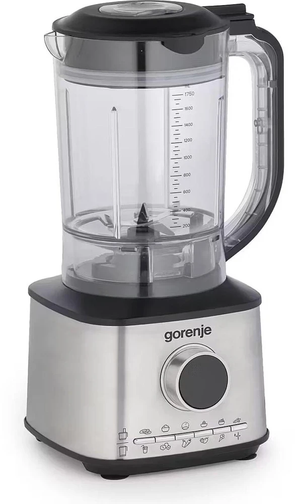 Gorenje Virtuvės kombainas SBR1500E 740226, 1500W, 2L, 1.75L, 10 greičių, LED, nerūdijantis plienas, pulso funkcija