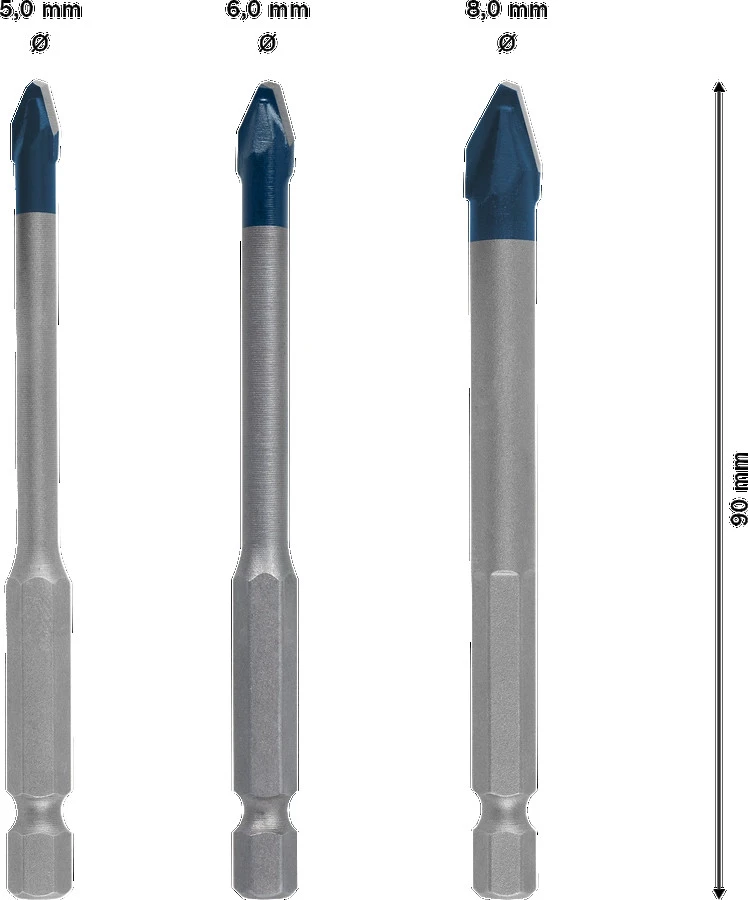Bosch „EXPERT HEX-9 Hard Ceramic“ grąžto antgalių rinkinys (2608900595)