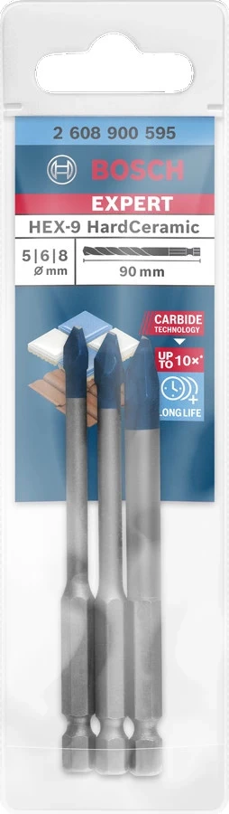 Bosch „EXPERT HEX-9 Hard Ceramic“ grąžto antgalių rinkinys (2608900595)