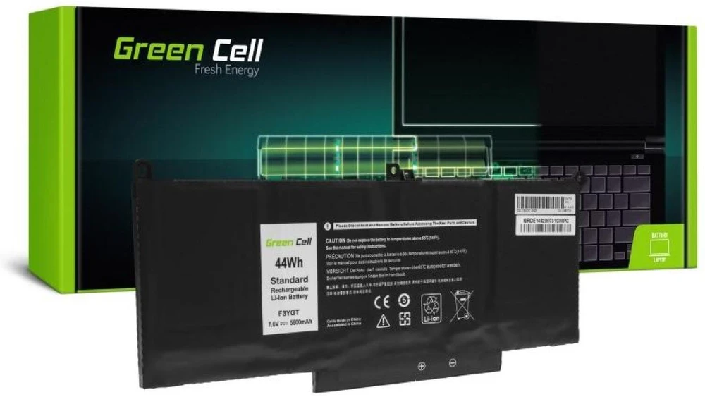 Green Cell Žalias Cell GREENCELL Baterija F3YGT, skirta Dell Latitude 7280 7290 7380 7390 7480 7490