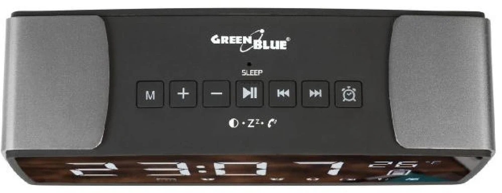 Greenblue 62917 Clock Digital Juodas, Pilkas