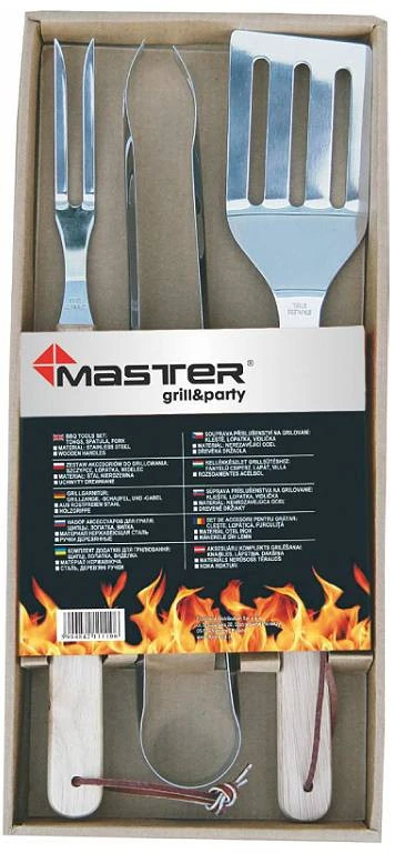 MASTER GRILL Rinkinys AKCESORIÓW DO GRILLA 3 vnt. / DREWNIANE UCHWYTY