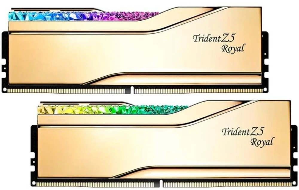 RAM G.Skill Trident Z5 Royal F5-6000J2836G16GX2-TR5G, 32 GB, 2 x 16 GB, DDR5, 288 kontaktų DIMM, auksinis