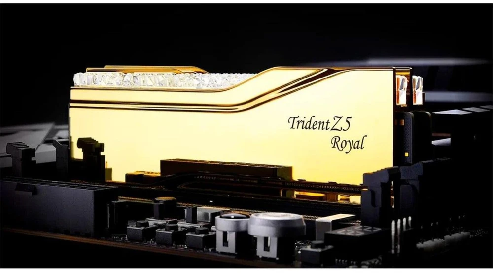 RAM G.Skill Trident Z5 Royal F5-6000J2836G16GX2-TR5G, 32 GB, 2 x 16 GB, DDR5, 288 kontaktų DIMM, auksinis