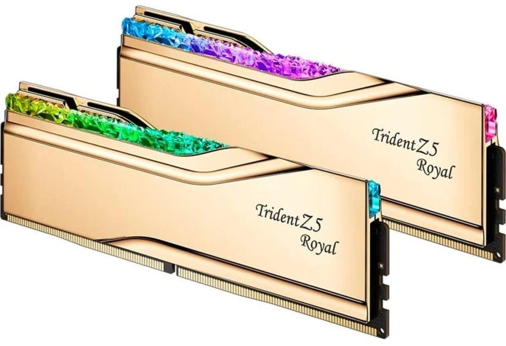 RAM G.Skill Trident Z5 Royal F5-6000J2836G16GX2-TR5G, 32 GB, 2 x 16 GB, DDR5, 288 kontaktų DIMM, auksinis