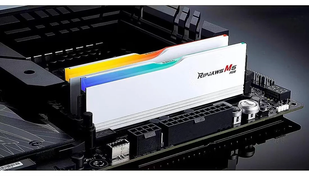RAM Atmintis G.Skill Ripjaws M5 RGB, DDR5, 64 GB, 6400MHz, CL32 (F5-6400J3239G32GX2-RM5RW)