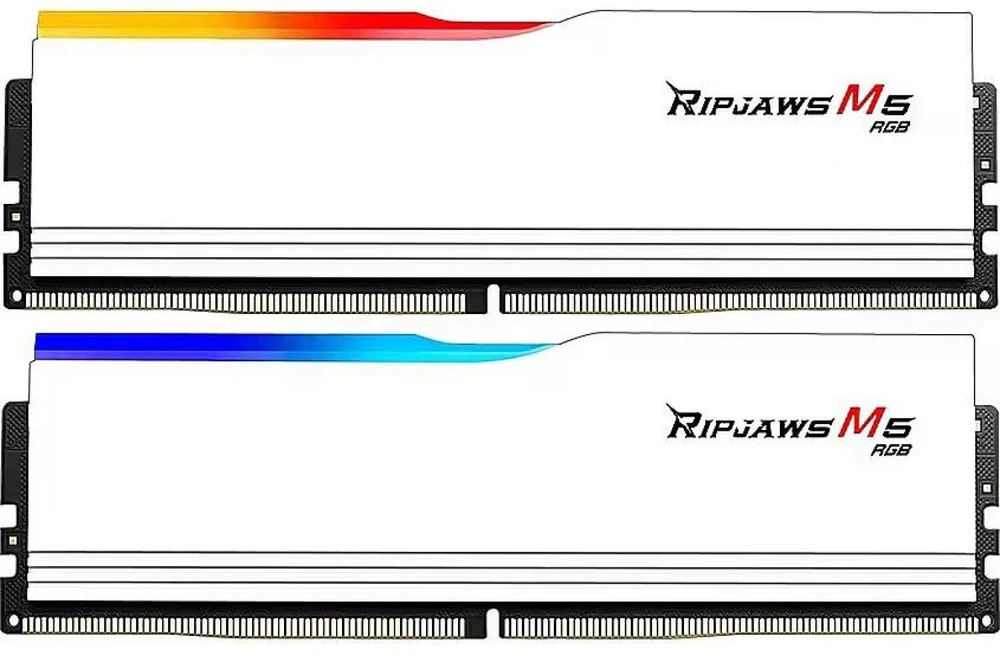 RAM Atmintis G.Skill Ripjaws M5 RGB, DDR5, 64 GB, 6400MHz, CL32 (F5-6400J3239G32GX2-RM5RW)