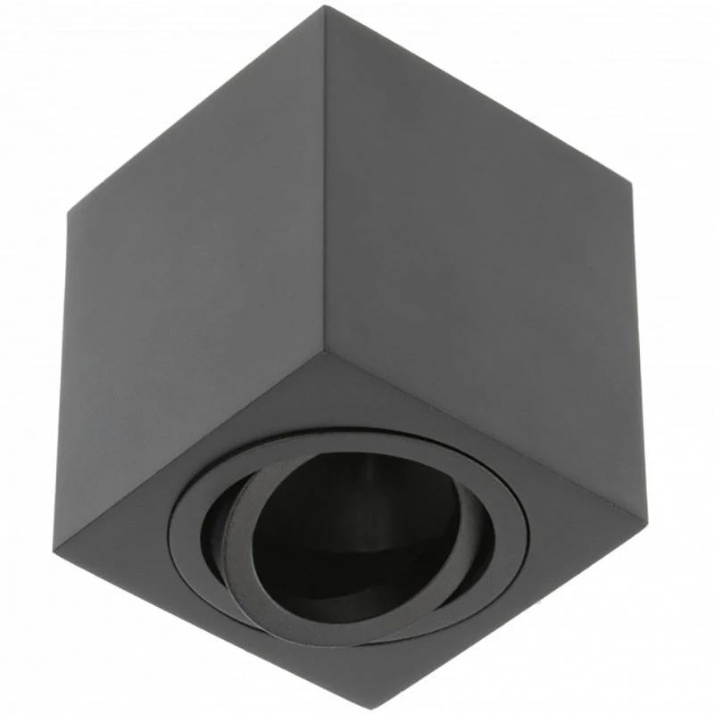 Lubinis šviestuvas GTV Lamp surface mounted AVEIRO BIS, IP20, square, juodas