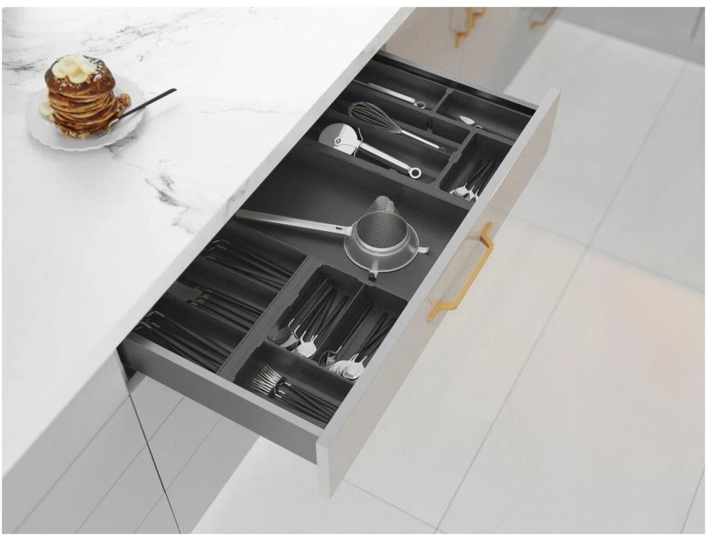 GTV AXISPRO under orkaitė drawer system, 69mm 500mm, graphite pilkas